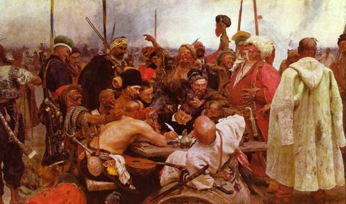 Repin, Ilja Jefimowitsch: Saporoschzen schreiben dem trkischen Sultan einen Brief