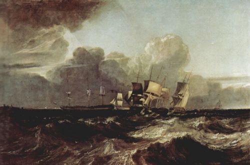 Turner, Joseph Mallord William: Schiffe im Sturm am Ankerplatz (Egremont Sea Piece) (Ships bearing up for Anchorage)