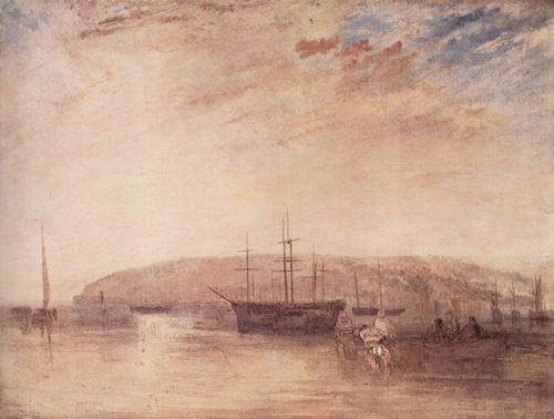 Turner, Joseph Mallord William: Ablegen von der Landspitze von East Cowes (Shipping off East Cowes Headland)