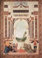Perugino, Pietro: Gemldezyklus zur den Wundern des Hl. Bernhard, Szene: Heilung eines Mdchens