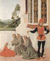 Perugino, Pietro: Gemäldezyklus zur den Wundern des Hl. Bernhard, Szene: Heilung eines Mädchens, Detail