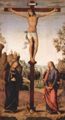 Perugino, Pietro: Galitzin-Triptychon, Mitteltafel: Kreuzigung mit Maria und Hl. Johannes