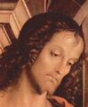 Perugino, Pietro: Thronende Madonna mit Hl. Johannes dem Tufer und Hl. Sebastian, Detail: Hl. Johannes der Tufer