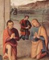 Perugino, Pietro: Fresken der Sala d'Udienza im Collegio del Cambio in Perugia, Szene: Anbetung der Hirten, Detail