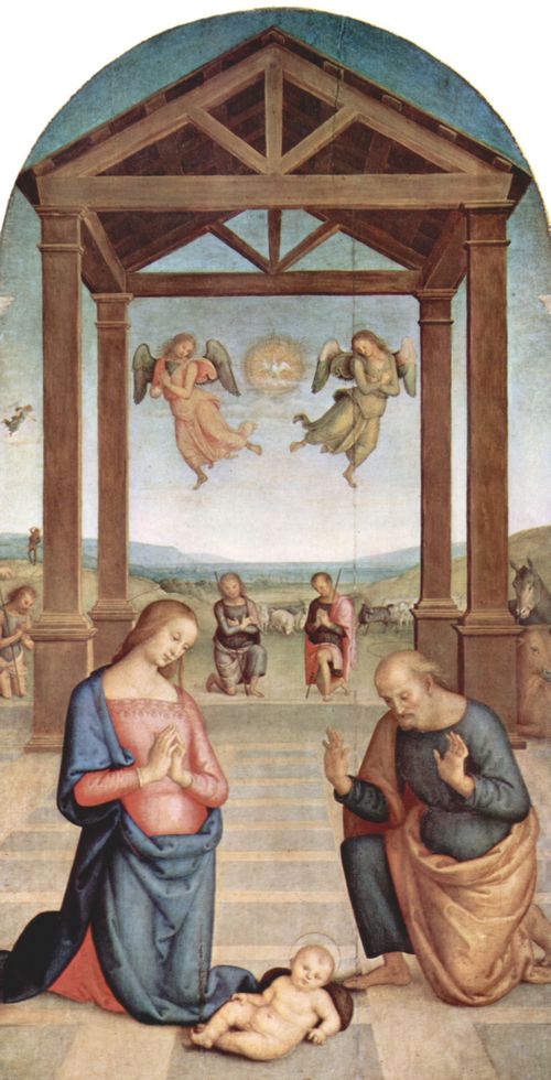 Perugino, Pietro: Altar des Hl. Augustinus, Szene: Anbetung der Hirten