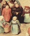 Bruegel d. Ä., Pieter: Serie der sogenannten bilderbogenartigen Gemälde, Szene: Die Kinderspiele, Detail
