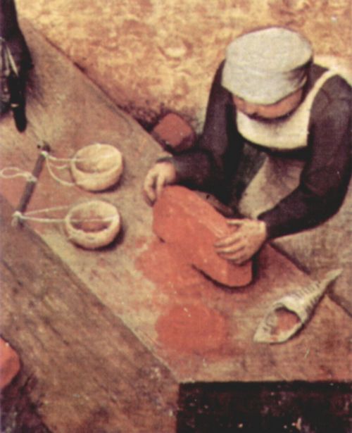 Bruegel d. ., Pieter: Serie der sogenannten bilderbogenartigen Gemlde, Szene: Die Kinderspiele, Detail