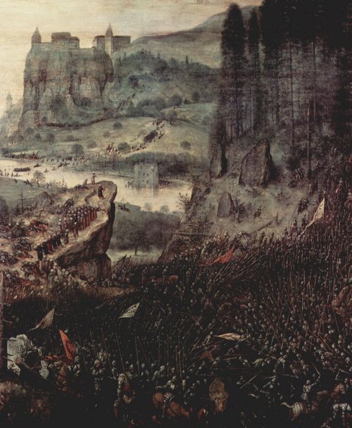 Bruegel d. ., Pieter: Selbstmord Sauls, Detail