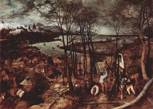 Bruegel d. ., Pieter: Zyklus der Monatsbilder, Szene: Der dstere Tag (Monat Februar oder Mrz)