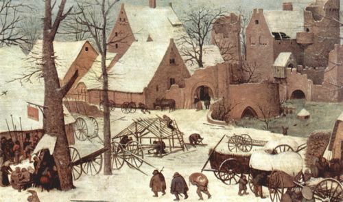 Bruegel d. ., Pieter: Volkszhlung zu Bethlehem, Detail