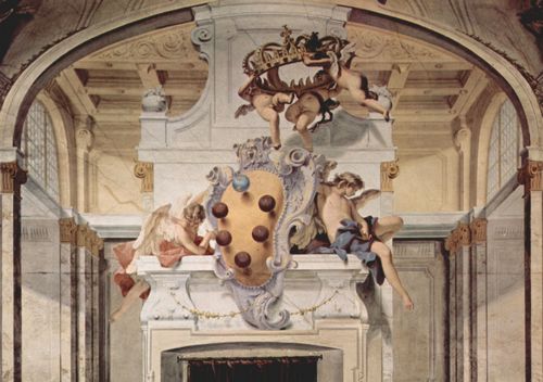 Ricci, Sebastiano: Fresken im Palazzo Pitti in Florenz, Szene: Wappen der Medici