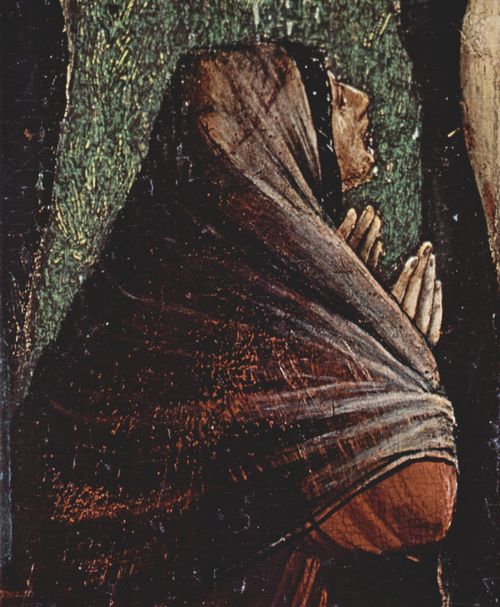 Grnewald, Mathis Gothart: Die kleine Kreuzigung, Szene: Christus am Kreuz, Maria, Maria Magdalena und Hl. Johannes, Detail: Hl. Maria Magdalena