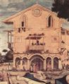 Carpaccio, Vittore: Gemäldezyklus der Kapelle der Scuola di San Giorgio degli Schiavoni, Szene: Hl. Hieronymus mit dem Löwen im Kloster, Detail