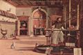 Carpaccio, Vittore: Gemäldezyklus der Kapelle der Scuola di San Giorgio degli Schiavoni, Szene: Vision des Hl. Augustinus