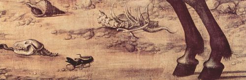 Carpaccio, Vittore: Gemldezyklus der Kapelle der Scuola di San Giorgio degli Schiavoni, Szene: Hl. Georg im Kampf gegen den Drachen, Detail