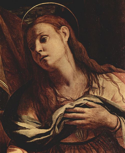 Bronzino, Angelo: Pita oder Beweinung, Szene: Toter Christus, Maria und Maria Magdalena, Detail: Maria Magdalena