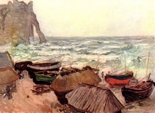 Monet, Claude: Durchbrochener Fels bei Etretat