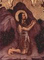 Gentile da Fabriano: Marienkrönung, Giebelgemälde, linke äußere Tafel, Szene: Hl. Johannes der Täufer