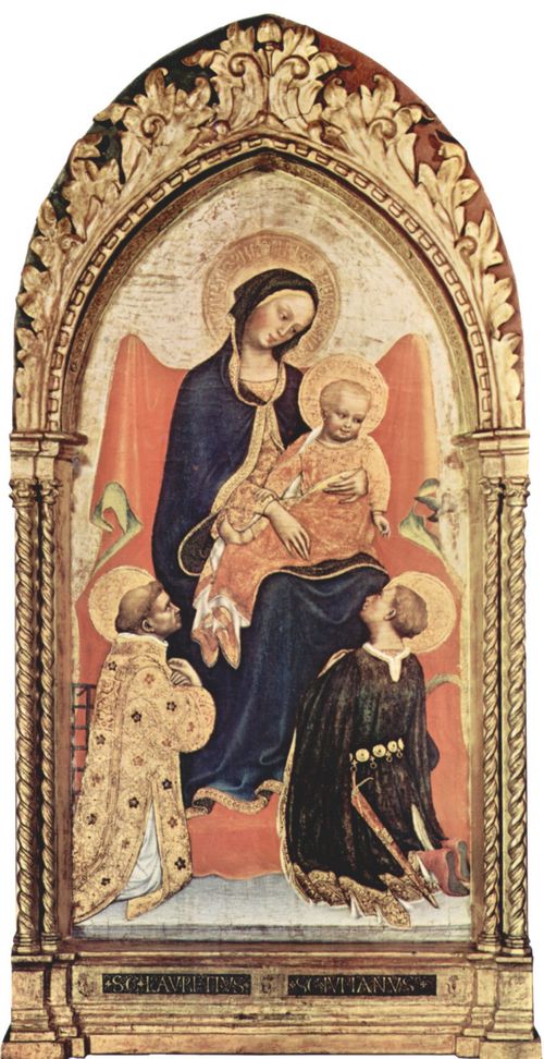 Gentile da Fabriano: Madonna mit Hl. Laurenzius und Hl. Julianus