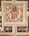 Pontormo, Jacopo: Dekoration der Papstkapelle Leo X. in Santa Maria Novella in Florenz, Gewölbe, Szene: Putten mit Papstwappen
