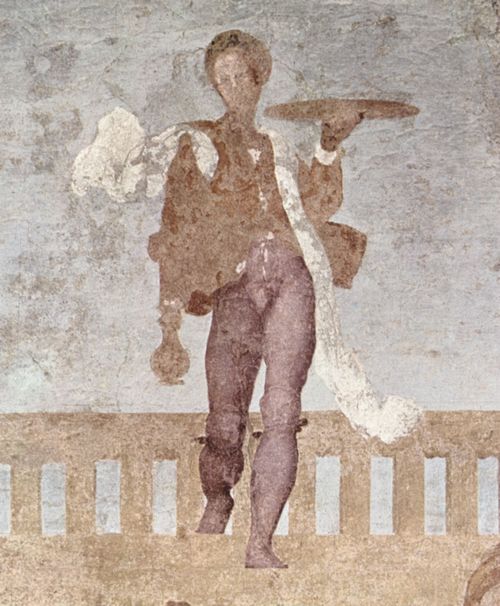 Pontormo, Jacopo: Freskenzyklus »Christi Passion« in der Certosa del Galluzzo, Szene: Christus vor Pilatus, Detail, Fragment