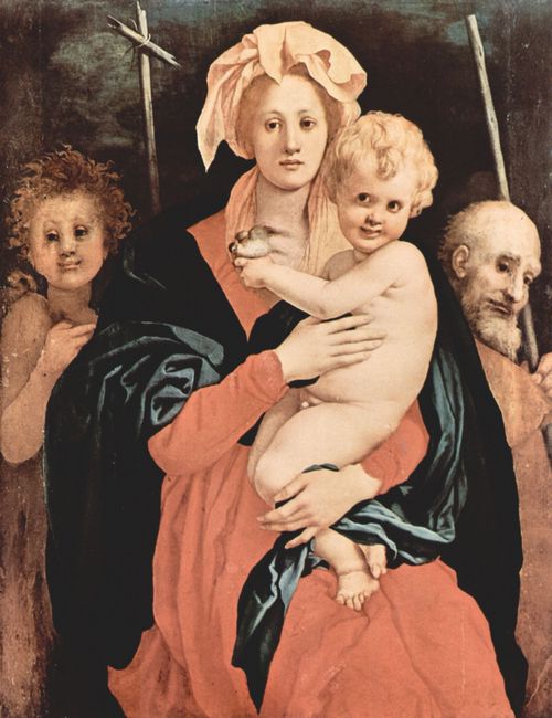 Pontormo, Jacopo: Die Heilige Familie mit Johannes dem Tufer