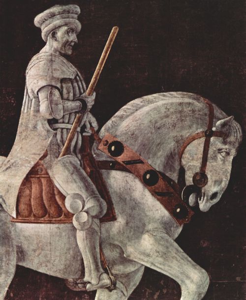Uccello, Paolo: Gemaltes Reiterstandbild des Giovanni Acuto (John Hawkwood), Detail