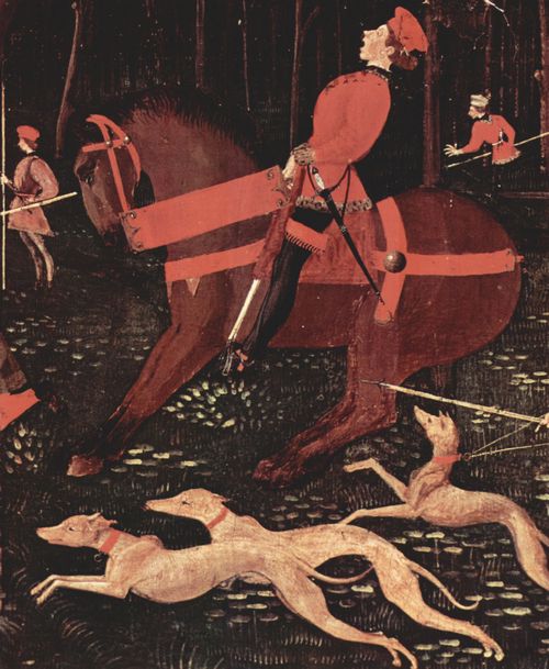 Uccello, Paolo: Jagd bei Nacht, Detail