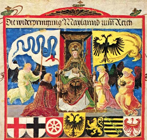Altdorfer, Albrecht: Triumphzug Kaiser Maximilians, Szene: Die Wiedergewinnung von Mailand