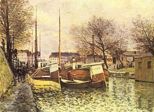 Sisley, Alfred: Khne auf dem Kanal Saint-Martin in Paris
