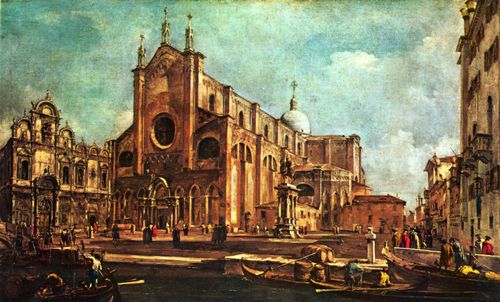Guardi, Francesco: Der Campo die Santi Giovanni e Paolo in Venedig