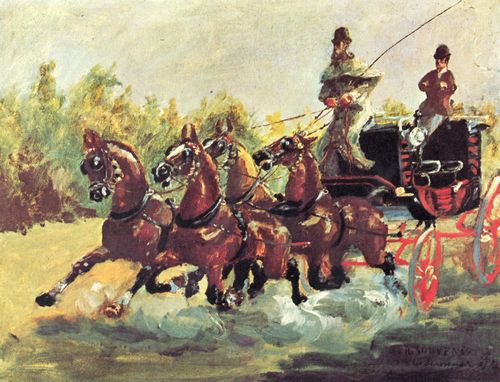 Toulouse-Lautrec, Henri de: Graf Alphonse de Toulouse-Lautrec lenkt einen Vierspnner