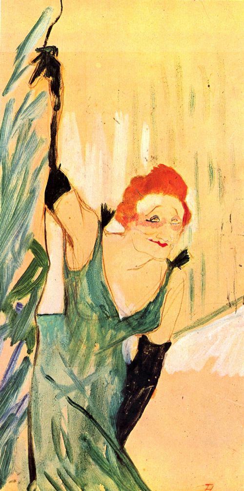 Toulouse-Lautrec, Henri de: Yvette Guilbert grt das Publikum