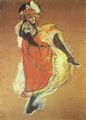 Toulouse-Lautrec, Henri de: Jane Avril tanzend, Studie fr das Plakat »Jardin de Paris«