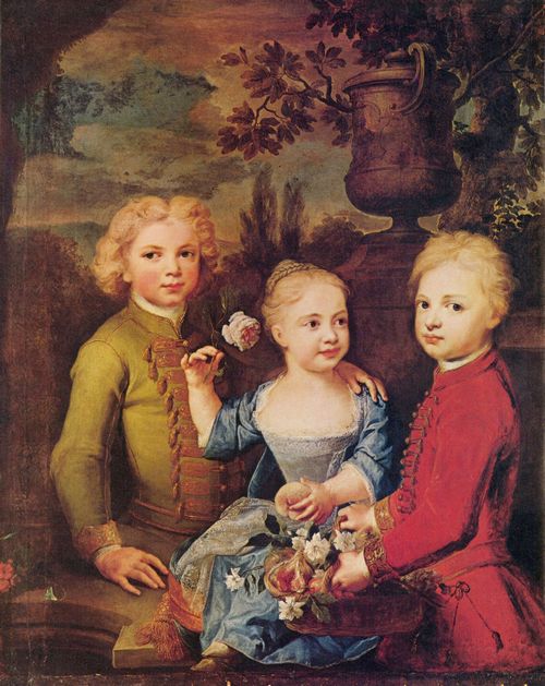 Denner, Balthasar: Drei Kinder des Ratsherrn Barthold Hinrich Brockes (Portrt)
