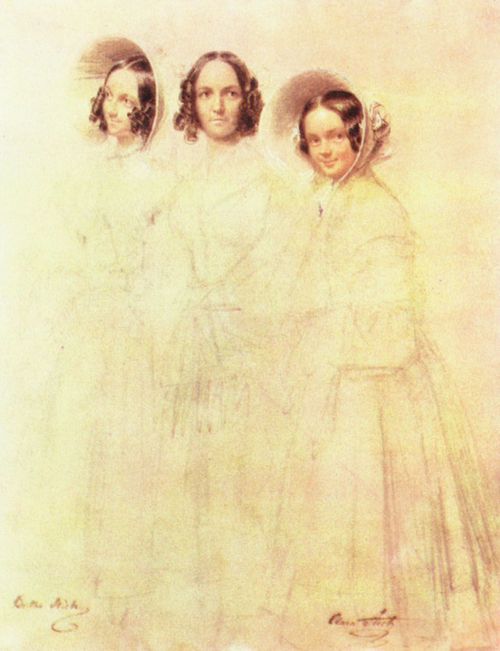 Krger, Franz: Portrt der Frau Crelinger mit ihren Tchtern Bertha und Clara