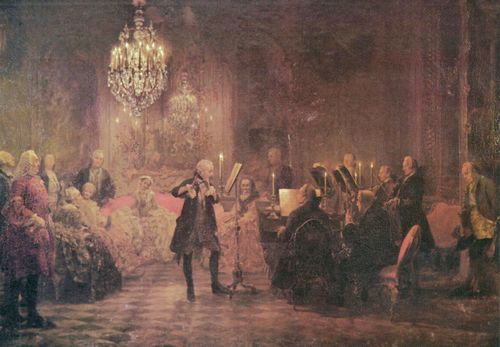 Menzel, Adolf Friedrich Erdmann von: Fltenkonzert Friedrichs des Groen in Sanssouci