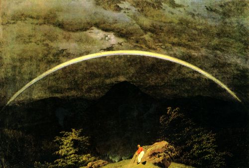Friedrich, Caspar David: Gebirgslandschaft mit Regenbogen (Landschaft mit dem Mondregenbogen)