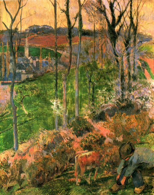 Gauguin, Paul: Kleiner Bretone, den Holzschuh richtend