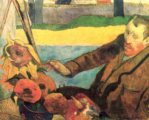 Gauguin, Paul: Portrt des Vincent van Gogh, Sonnenblumen malend