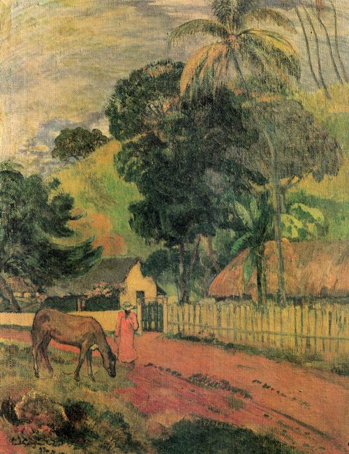 Gauguin, Paul: Landschaft (Pferd am Weg)