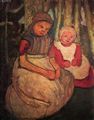 Modersohn-Becker, Paula: Zwei sitzende Mädchen im Birkenwald