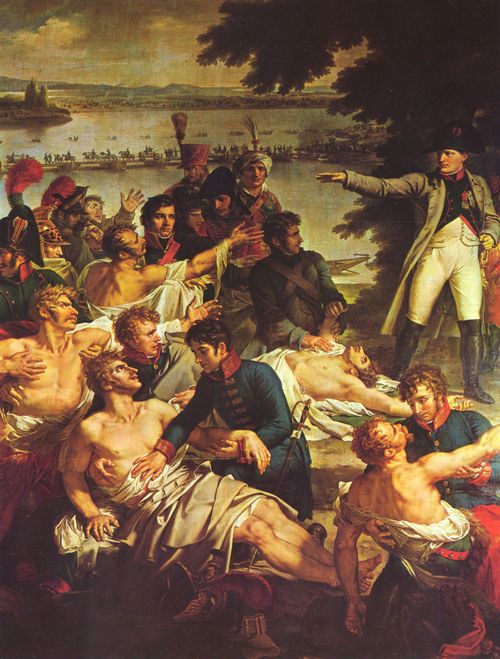 Meynier, Charles: Napoleons Rckkehr auf die Insel Lobau am 23. Mai 1809, Detail