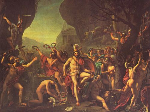 David, Jacques-Louis: Leonidas an den Thermopylen