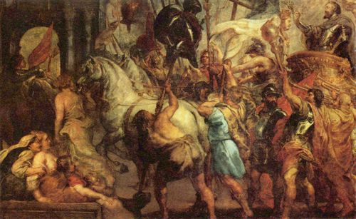 Rubens, Peter Paul: Gemldezyklus zum Leben Heinrich des IV. fr Maria de' Medici, Knigin von Frankreich in Paris, Szene: Einzug Heinrichs IV. in Paris, Detail