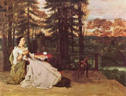 Courbet, Gustave: Dame auf der Terrasse (Le dame de Francfort)