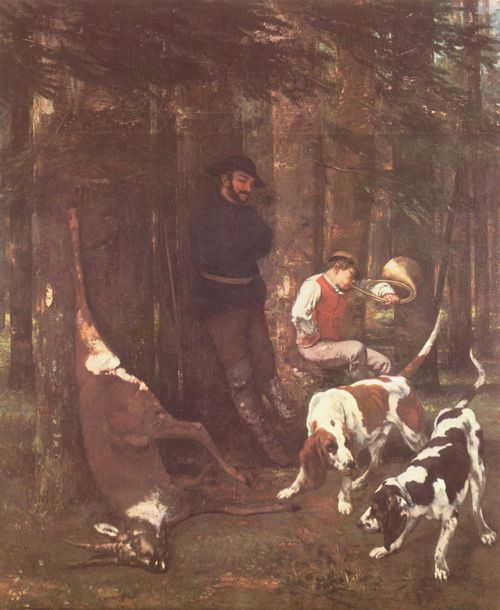 Courbet, Gustave: Die Beute (Jagd mit Hunden)