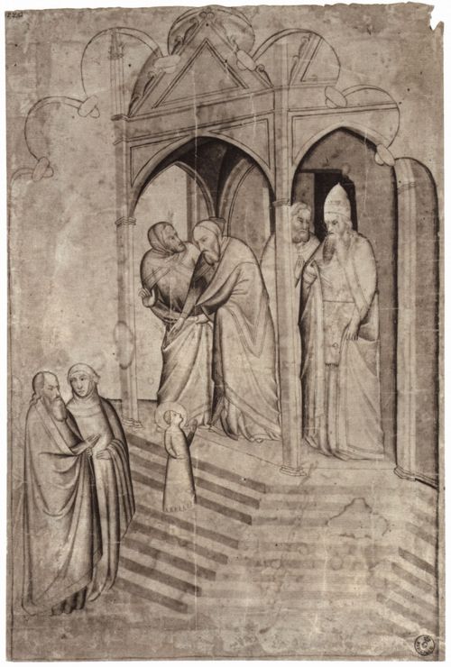 Florentiner Meister vom Beginn des 15. Jahrhunderts: Darstellung der Jungfrau im Tempel