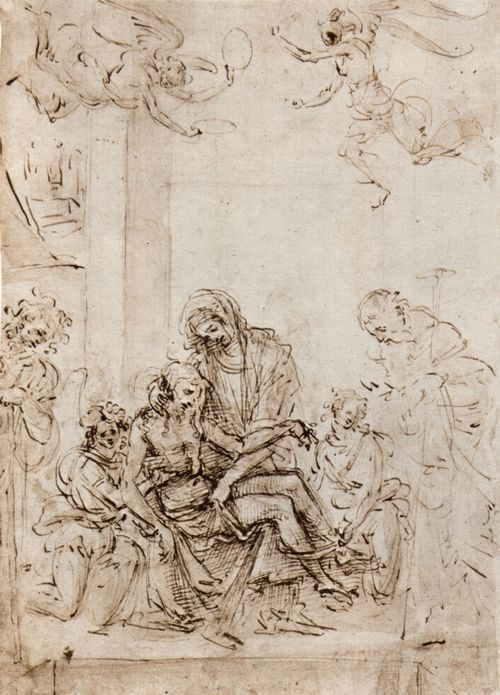Lippi, Fra Filippo: Pietà mit Heiligen und Engeln