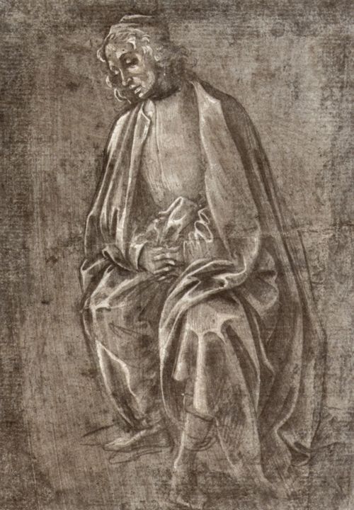 Lippi, Fra Filippo: Sitzender junger Mann mit gefalteten Hnden